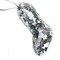 Silver Sequin and Rhinestone Stiletto Christmas Hanging Decor 9x11cm