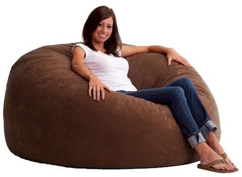 Comfy Seude Bean Bag Cover - Brown