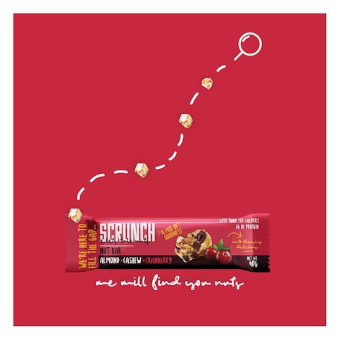 Scrunch Belgian Chocolate with Almond &amp; Cranberry - 40 gram