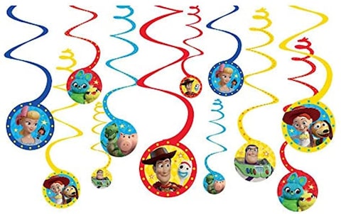 Amscan Party Centre Disney Toy Story 4 Spiral Decorations