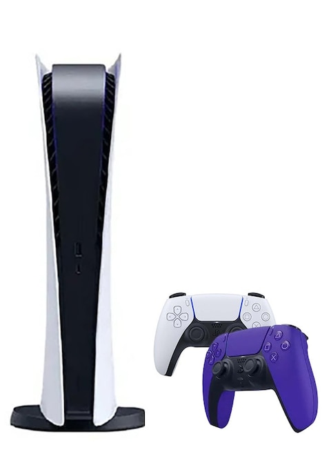 Sony PlayStation 5 Console, Digital Edition, With Extra Purple Controller - International Version (Non-Chinese)