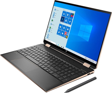 HP Spectre X360 15.6 Inch 4K UHD Touchscreen, 512GB SSD + 32GB Optane 11th Gen i7 (16GB RAM, Quad-Core i7-1165G7 Up To 4.7GHz, Windows 10 Home, 3840 x 2160 Resolution), Nightfall Black, 15-eb1043dx