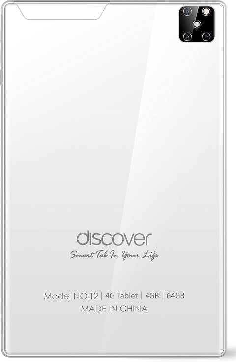 Discover T2, 4GB RAM, 64GB, 4G LTE, White (10.1 Inch Tablet)