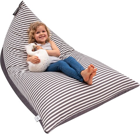 Huddle Supply Co Stuffed Animal Bean Bag Storage &quot;Stuffie Seat&quot;, Designer Chair For Kids, Teens And Adults, Extra Large 100% Cotton Premium Canvas Cover