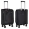 Eminent Expandable Luggage Trolley Bag Soft Suitcase for Unisex Travel Polyester Shell Lightweight with TSA lock Double Spinner Wheels E777SZ Carry On 20 Inch Black