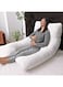 Moon Full Body Pregnancy Pillow, Maternity Pillow Support For Back, Belly U Shaped Pillow Comes With Washable Cotton Cover