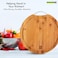 Royalford , Bamboo Cutting Board Round, Wooden Color, 36X35X1.6, Rf9960