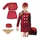 FITTO Costume Flight Attendant Dress Pretend Play Uniform for Kids