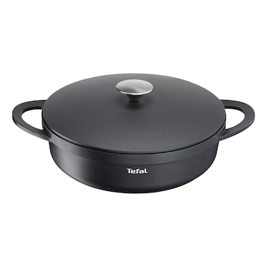 Tefal Trattoria Shallow Pot with Cast Aluminium Lid 28cm