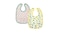 Bib, fruit/vegetables pattern/green yellow