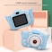 Byged Children's Camera, 12Mp Mini Cartoon Kitty Digital Camera Toy With Dual Camera For Kids Children (Brave Blue)