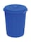 Cosmoplast 30-Liter Round Plastic Drums With Lid Blue