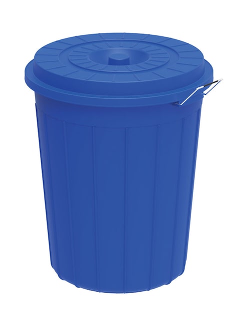 Cosmoplast 30-Liter Round Plastic Drums With Lid Blue