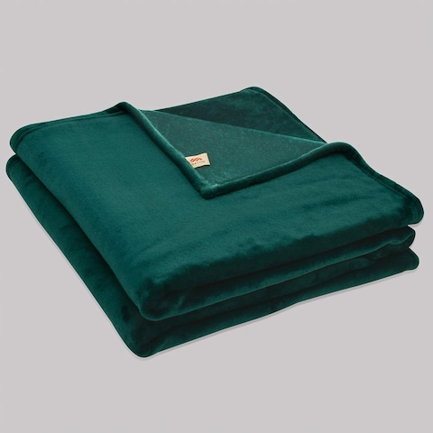 Morano Velvet Blanket - Green - 220 x 240 cm