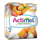 Buy Actimel Multi-Fruit Flavored Low Fat Dairy Drink 93ml Pack of 4 in Saudi Arabia