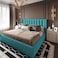 In House Palermo Velvet Bed Frame - Queen - 200x140 cm - Turquoise