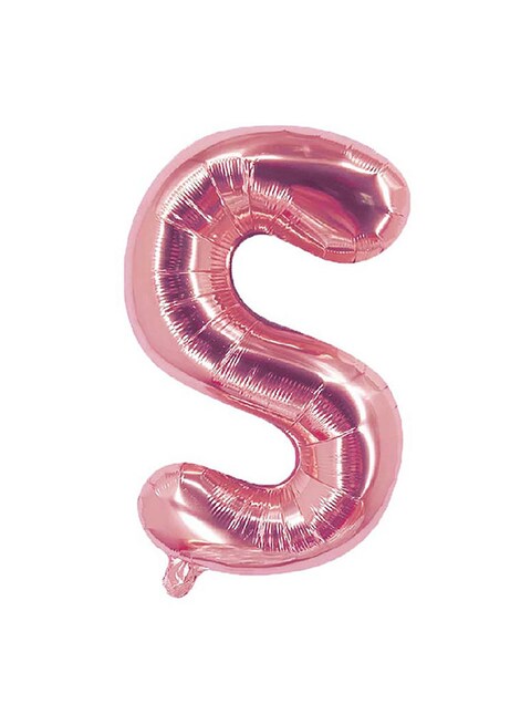 Party Time Alphabetical Letter S Hanging Foil Balloon