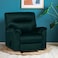In House Velvet Rocking Recliner Chair - Dark Green - AB01