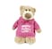 Caravaan, Supersoft, Cudddly Mascot Bear With Trendy Pink Hoodie With Happy Mother's Day Message Size 28cm The Perfect Gift To Show Your Mom Love On Her Special Day