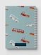 Lowha Spiral Notebook With 60 Sheets And Hard Paper Covers With Bus &amp; Cars Design, For Jotting Notes And Reminders, For Work, University, School