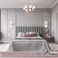 In House Latiso Velvet Bed Frame - Single - 200x90 cm - Gray