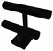 Generic 1Pcs Black Velvet Bracelet Chain Watch Winder T Bar Rack Jewelry Hard Display Stand Holder Jewelry Organizer