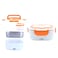 Decdeal - Multifunctional Portable Electric Heating Lunch Box Food Heater Food Warmer with Removable Stainless Steel Container for Home Office(EU-Plug)