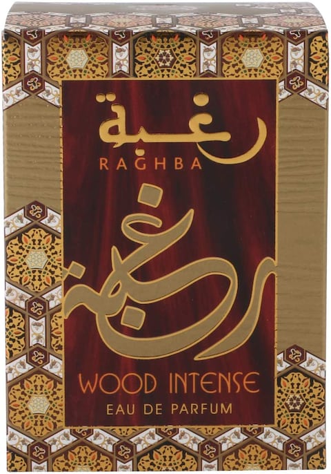 Lattafa Raghba Wood Intense Eau De Parfum For Unisex, 100 ml