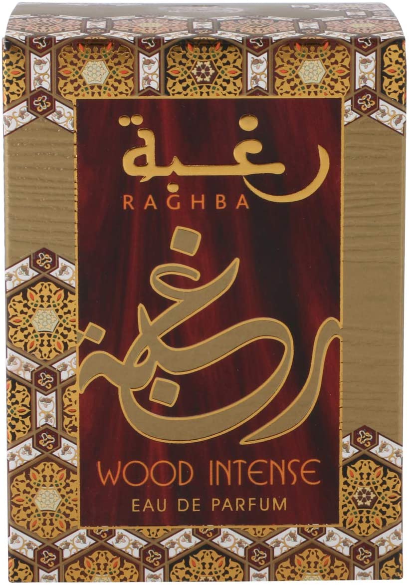 Lattafa Raghba Wood Intense Eau De Parfum For Unisex, 100 ml