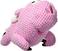 Godog Checkers Flying Pig With Chew Guard Technology Durable Plush Squeaker Dog Toy, Pink, Mini, (Just For Me)
