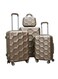 Morano Hard-Side Luggage Trolley Travel Set Of 4 Pcs Gold