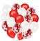 Party Time 18-Pieces Red, White &amp; Red Confetti Balloons Decoration Set - Birthday Wedding Engagement Bridal Shower Valentine's Day Party Balloons Decoration Set