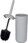 Toilet brush Grey - unbreakable, Plastic (TPE), 10 x 37 x 10 cm