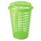 Ratan Capsule Laundry Basket With Lid Green