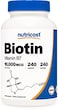 Nutricost Biotin (Vitamin B7) 10. 000Mcg (10Mg), 240 Capsules - Vegetarian Friendly, Gluten Free, Non-Gmo