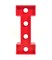 LED Marquee Letter Light Sign Wooden Red (I) 25cm