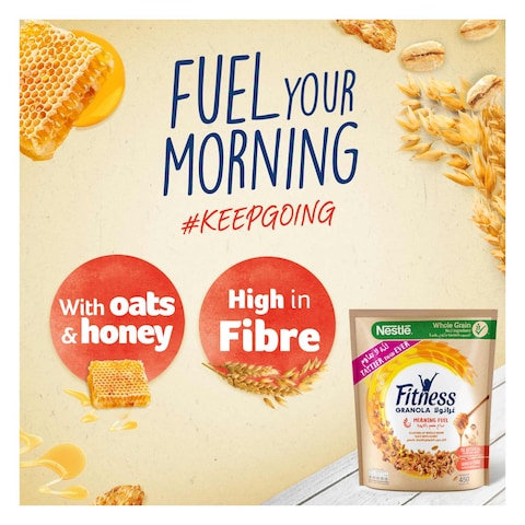Nestle Fitness Granola Clusters Oats With Honey Breakfast Cereal 450g