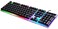 Zgb G21 Waterproof Rainbow Keyboard With Rainbow Backlight USB Wired Game Keyboard -Black