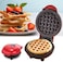 Mini Waffle Maker for Individual Waffles, Hash Browns, Keto Chaffles with Easy to Clean, Non-Stick Waffle Iron, 4 Inch