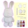 DIY MONEY SAVING COOL BUNNY (8.6 inch - 23 cm) ACRYLIC FLOW POUR PAINT SET Colors, White, Gold, Rose-Red. Dubai Drip Arts and Crafts.