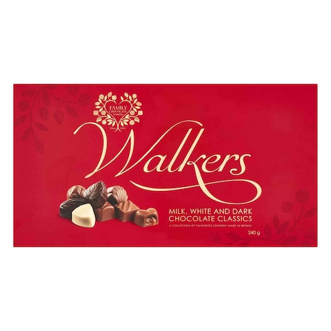 Walkers Classics Milk White And Dark Chocolate 240g