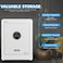 Rubik Safe Box With Biomatric Fingerprint Lock, Digital Touch And Key Lock For Money Jewelry Documents Home Office RB45AG (Size 45x35x30cm) (White)
