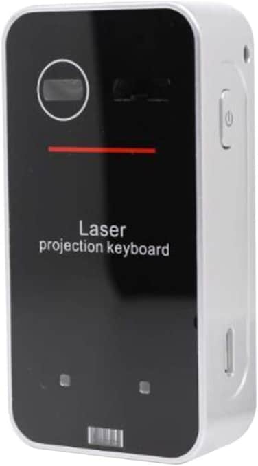 Ayily Mini Virtual Laser Keyboard Bluetooth Wireless Projection Mini Keyboard Portable For Computer Phone Tablet Laptop Save Space (Black)