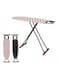 Delcasa Portable Foldable Turkey Ironing Board With Heat Resistant Cover And Steam Iron Rest, Red/White/Grey, 112X34cm