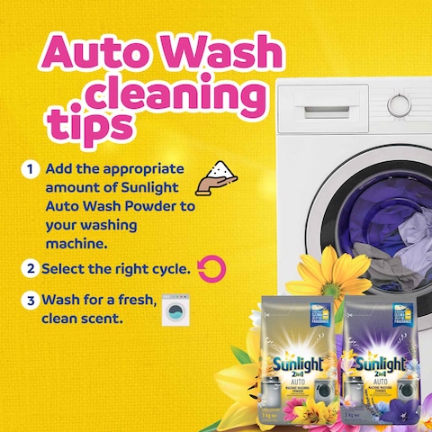 Sunlight 2 In 1 Lavender Auto Machine Washing Powder 3Kg