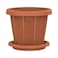 Cosmoplast Cedargrain Flower Pot With Tray Terracotta 6inch