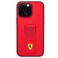 Grip Stand Perforated Hard Case for iPhone 14 Pro Max, Ferrari - Red