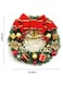 Large Christmas Wreath for Door or Wall, Garland Christmas Home Decoration (Red Ribbon)