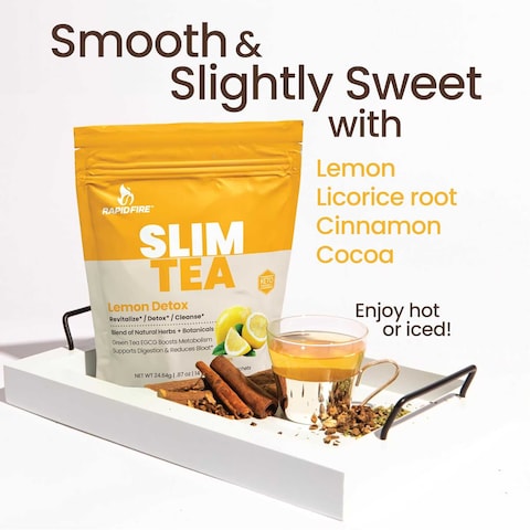 Rapidfire Slimtea 14-Day Herbal Teatox, Blend Of 14 Natural Herbs And Botanicals For Weight Loss Servings