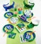 Creative Converting Alligator Party Lunch Paper Plates 8-Pieces- 7-Inch Size- Green